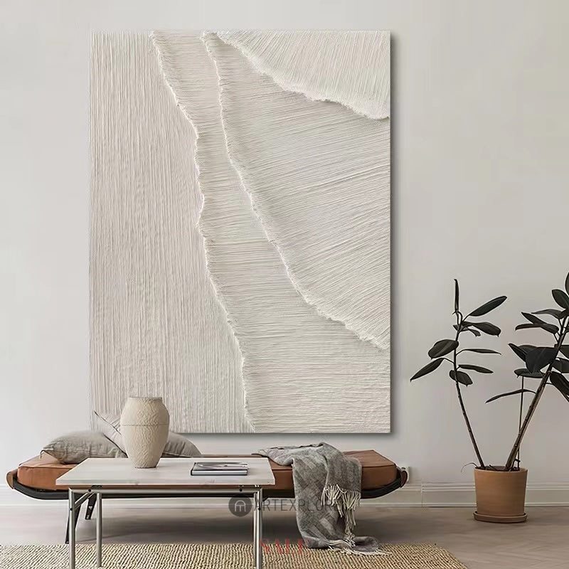 3D White Abstract Painting #ABAV360