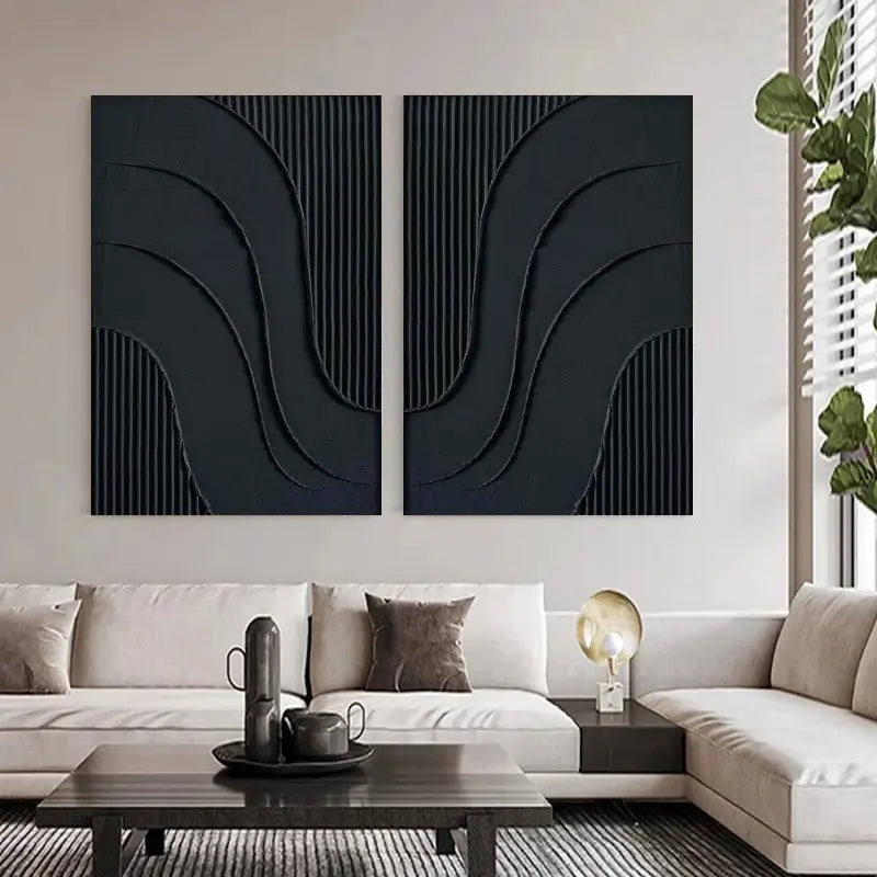 Minimalist Zen Canvas Paintings Set of 2 #MZ027