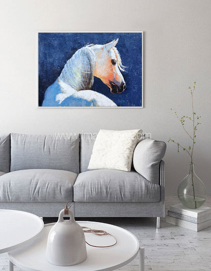 White Horse Abstract Art #ANH09