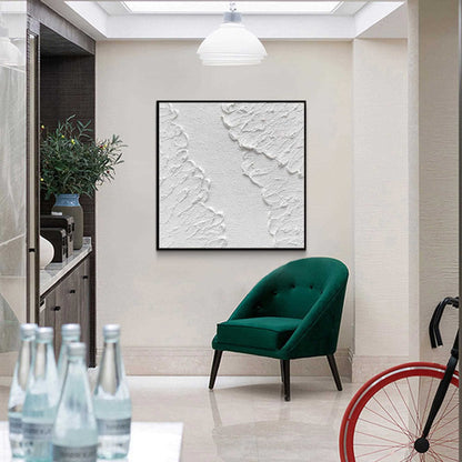 3D White Abstract Painting #ABAS49