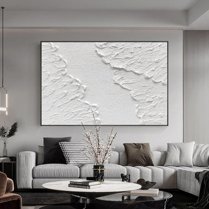 Luxury White Abstract Painting #ABAH42