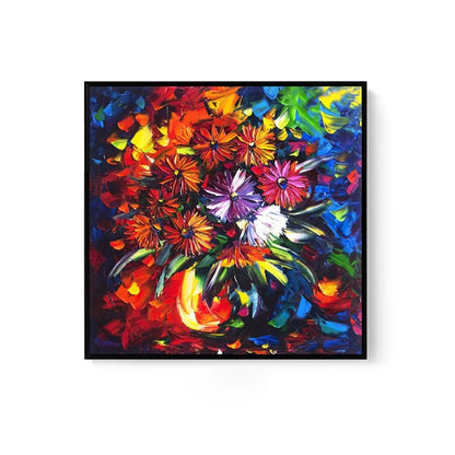 Radiant Garden Impasto Dynamic Floral Wall Art Painting