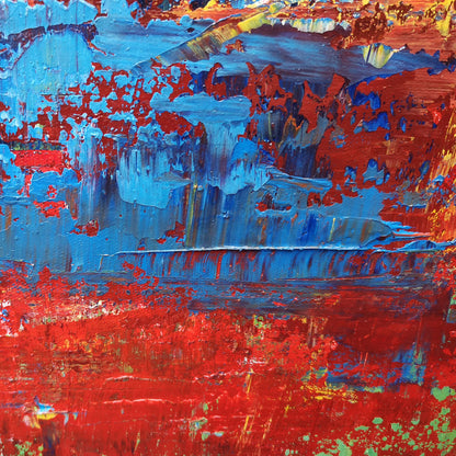 Red Abstract Art 40'' X 40'' #IS07