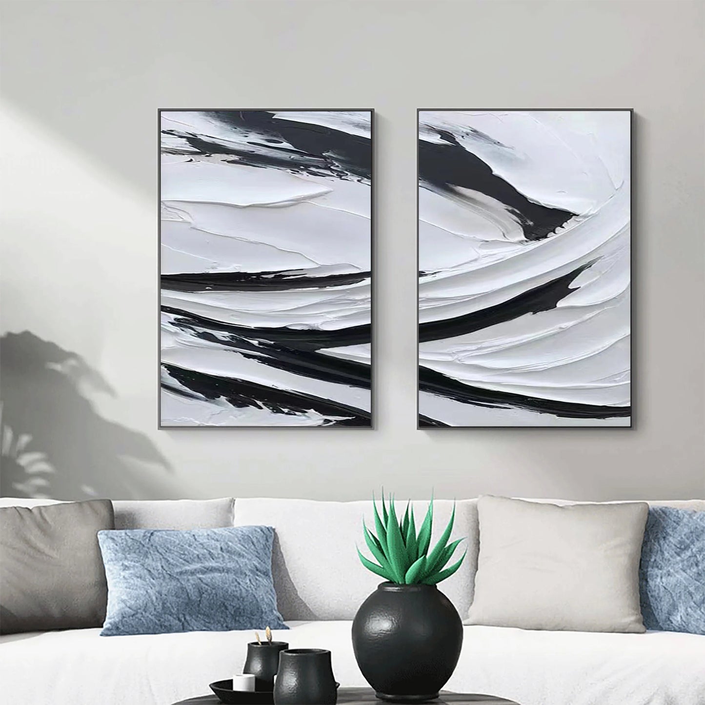 Minimalistic Balance Canvas Paintings Set of 2 #MM063