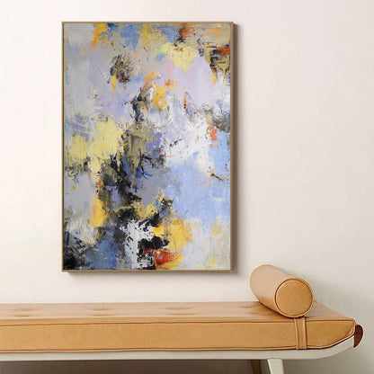 Yellow BLue Abstract Painting 36'' X 48'' #IS37