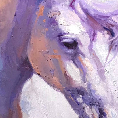 White Horse Portrait Painting #ANH25