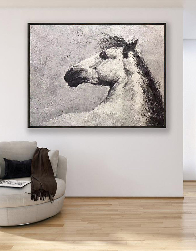 Gray Horse Abstract Art #ANH21