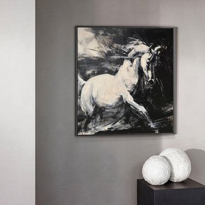 White Horse Abstract Portrait Painting #ANH24