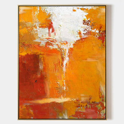 Deep Orange Abstract Painting #ABAV08