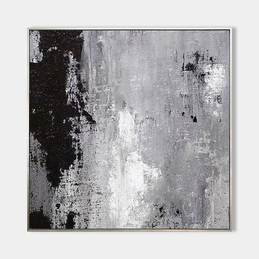 Grey White Black Abstract Art #ABAS10