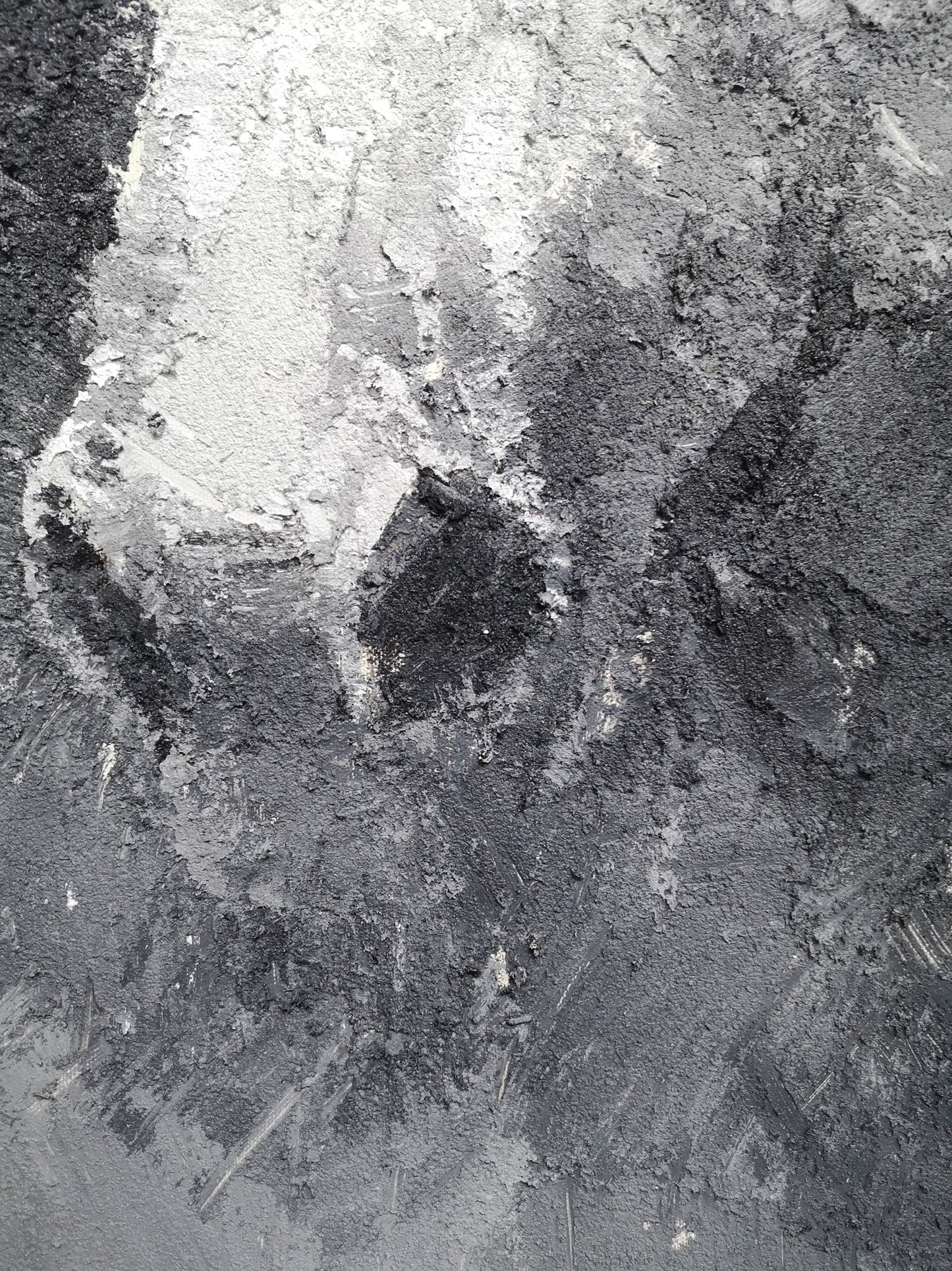 Black White Abstract Horse Painting #ANH04