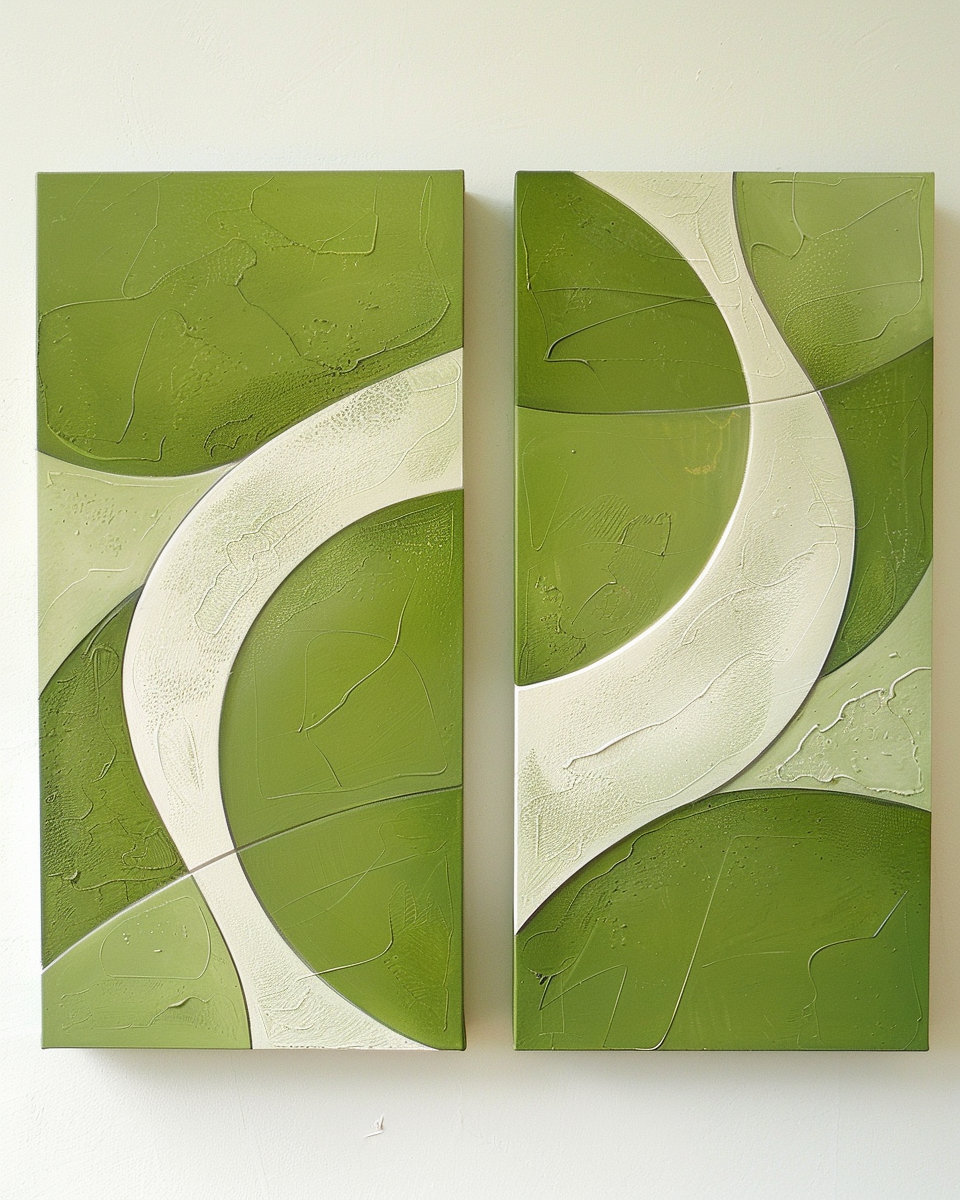 Set of 2 Abstract Art #ABAO65