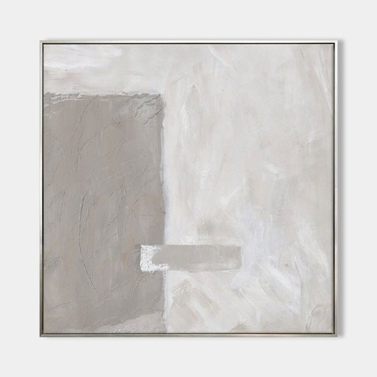 Brown White Minimalist Abstract Art #ABAS05