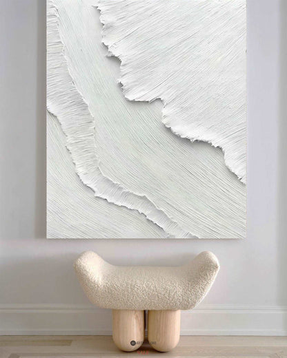 3D White Abstract Painting #ABAV361