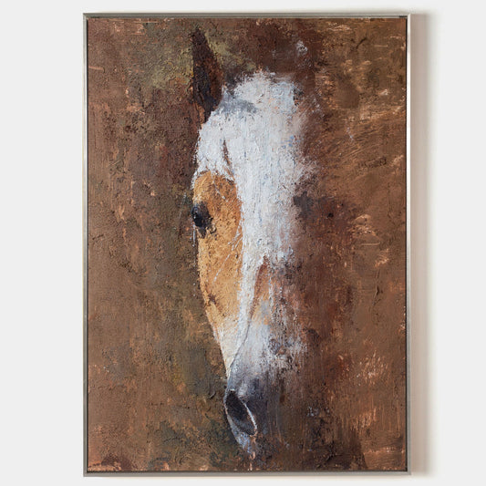 Brown Abstract Horse Art #ANH01