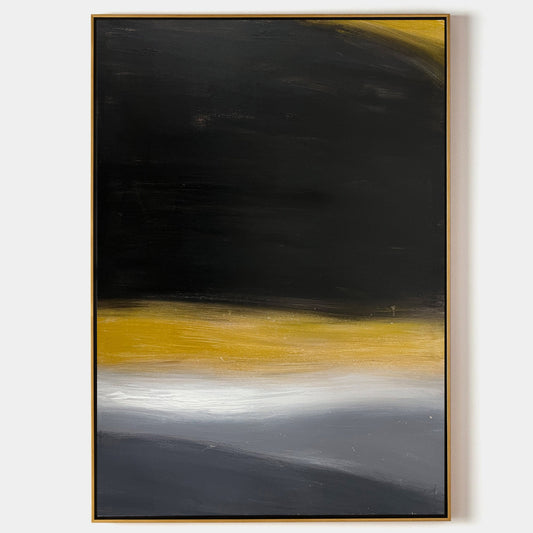 Modern Black Abstract Painting #ABAV239