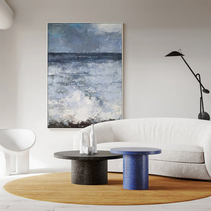 Blue Sea Abstract Painting #ABSV05