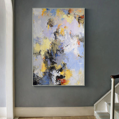 Yellow BLue Abstract Painting 36'' X 48'' #IS37