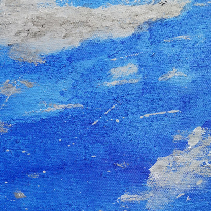 Square Blue Abstract Painting 40'' X 40'' #IS50