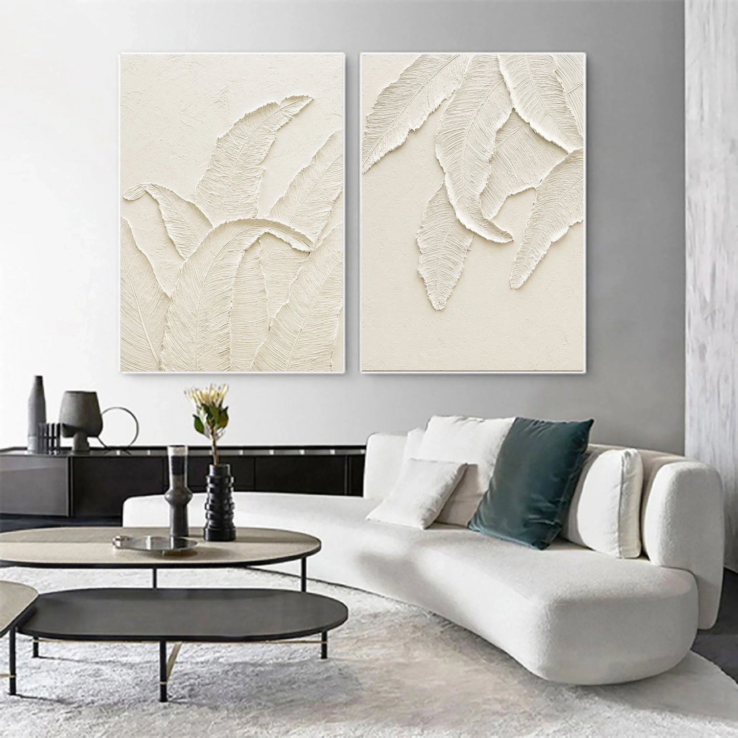 Minimalistic Balance Canvas Paintings Set of 2 #MM059