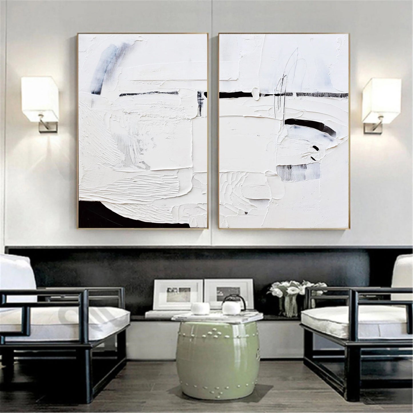 Minimalistic Balance Canvas Paintings Set of 2 #MM048