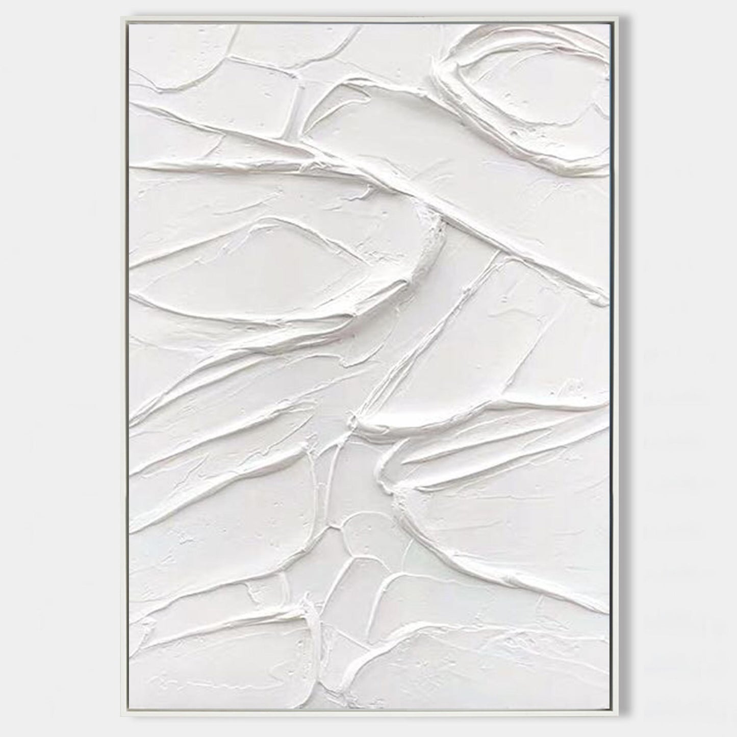 White Abstract Painting #ABAV142