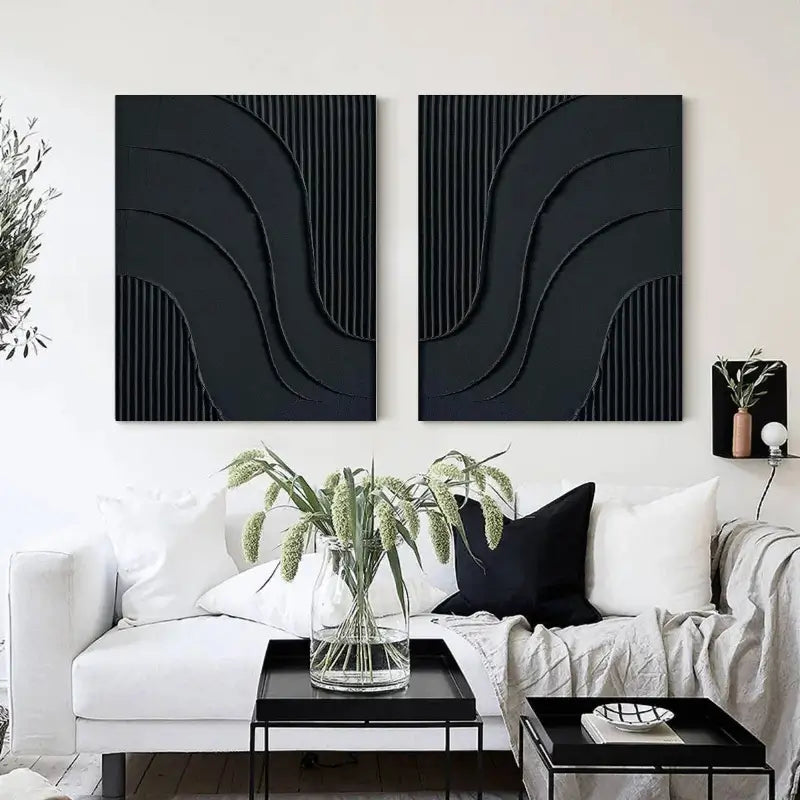 Minimalist Zen Canvas Paintings Set of 2 #MZ027