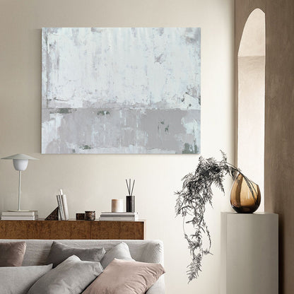 White And Grey Abstract Painting #ABAH90