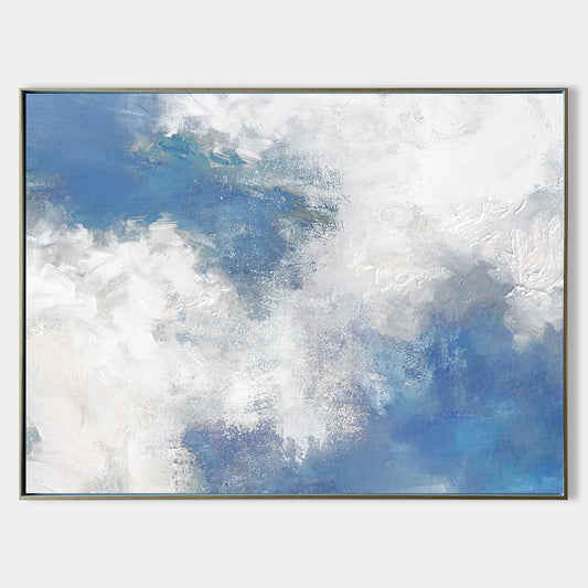 Blue Abstract Landscape Art #ABLH22