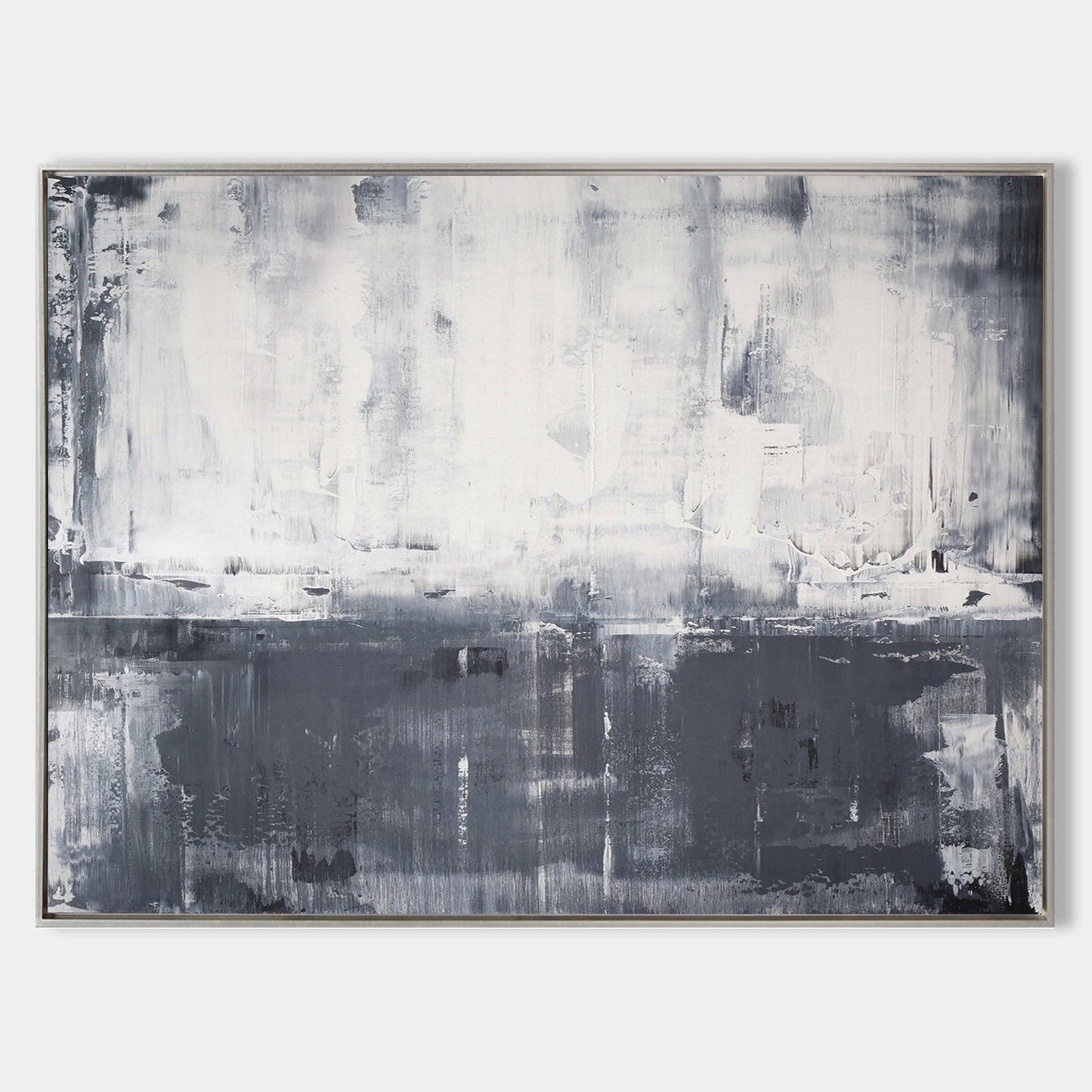 Grey And White Abstract Art #ABAH15