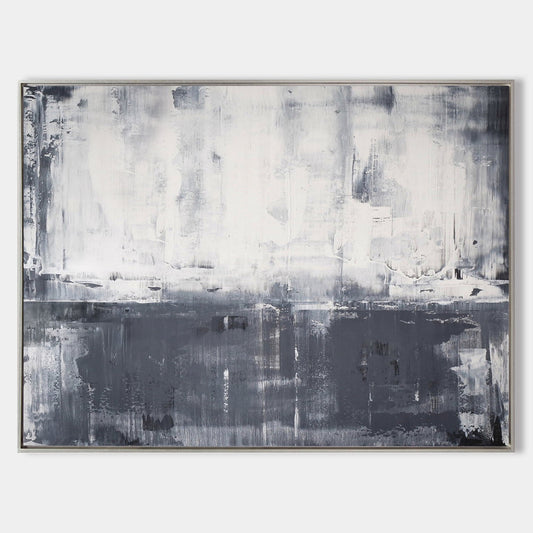 Grey And White Abstract Art #ABAH15