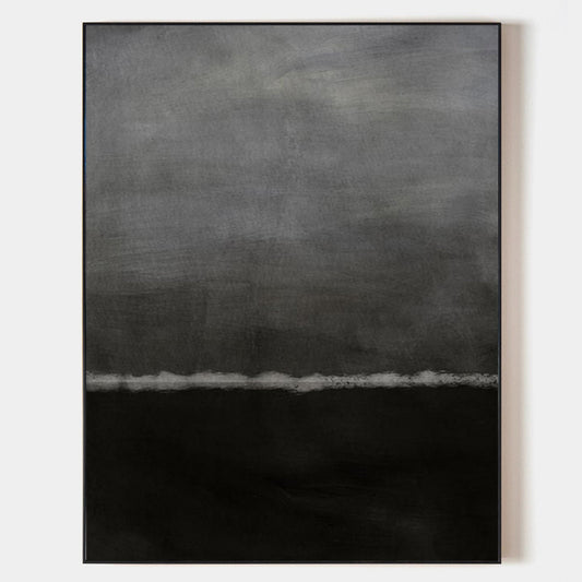 Abstract Dark Grey Painting #ABAV154