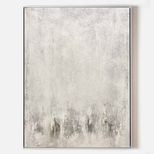 Gray And White Minimalist Painting #ABAV103