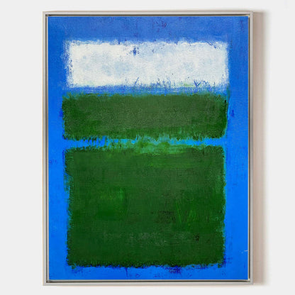 Blue And Green Minimalist Painting #ABAV124