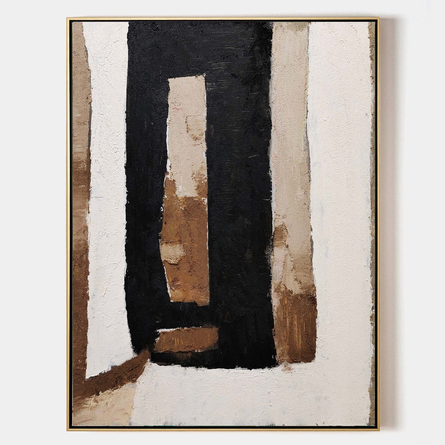 Black And Brown Abstract Painting #ABAV172