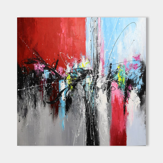 Square Abstract Painting 40'' X 40'' #IS33