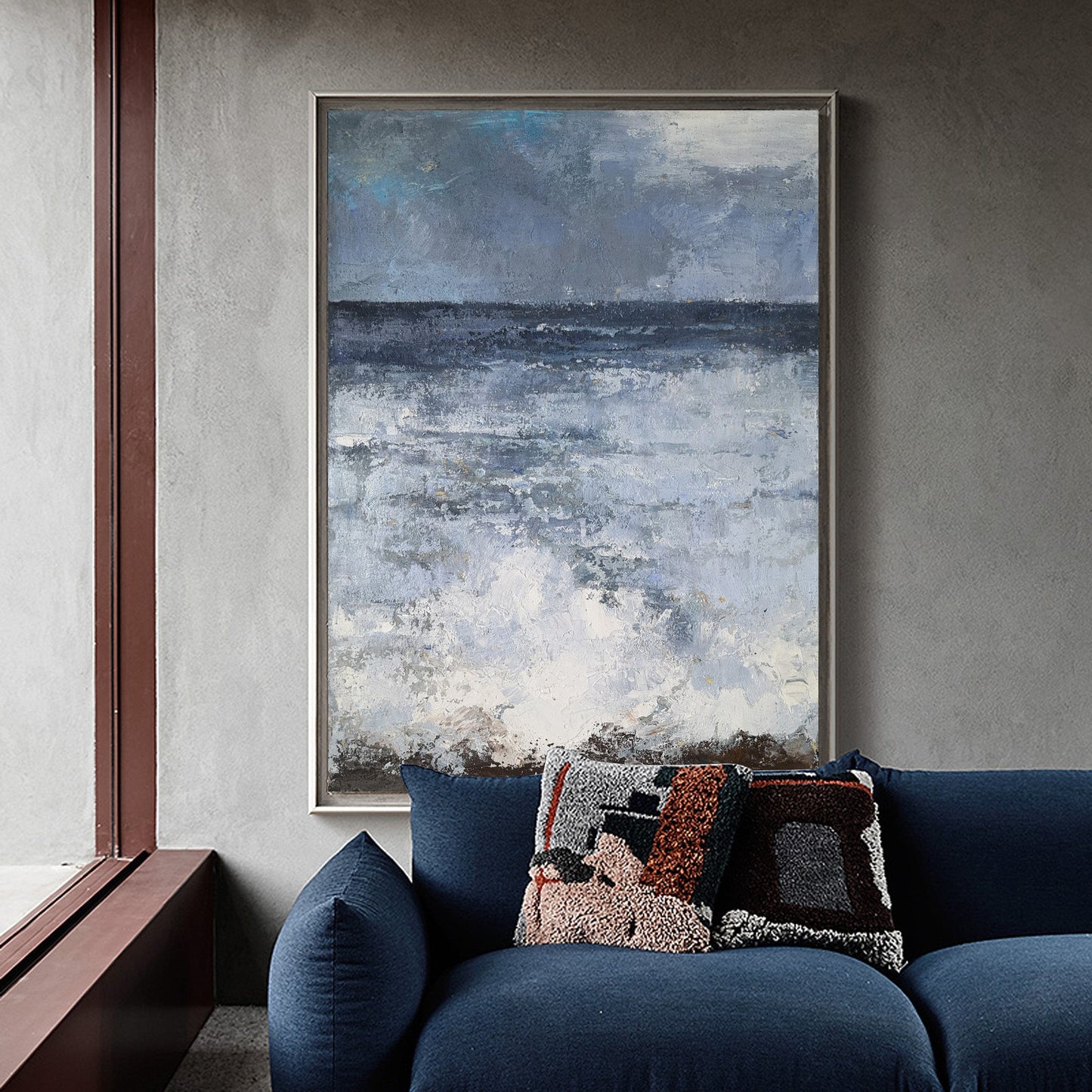 Blue Sea Abstract Painting #ABSV05