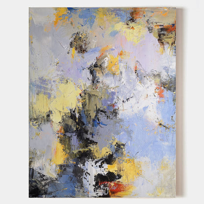 Yellow BLue Abstract Painting 36'' X 48'' #IS37