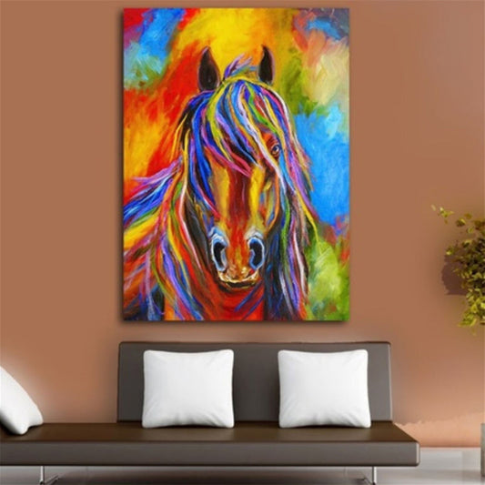 Modern Arabian Horse Abstract Animal Oil Painting