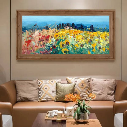 3D Impressionist Flower Valley Palette Knife Art