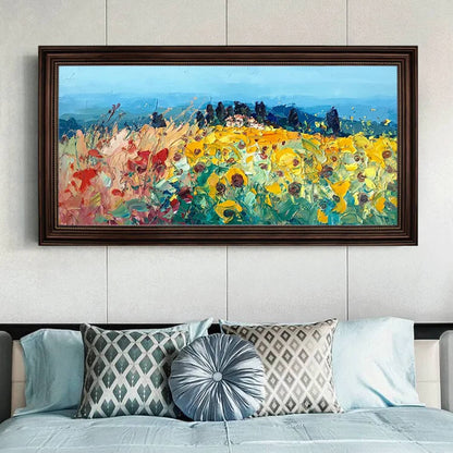 3D Impressionist Flower Valley Palette Knife Art