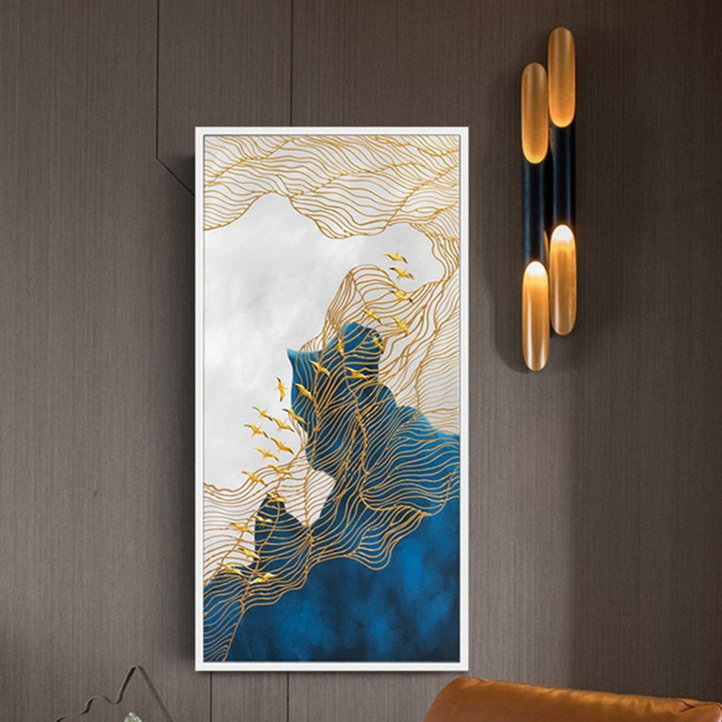 Decorative Gold Fyling Birds Modern Wall Art