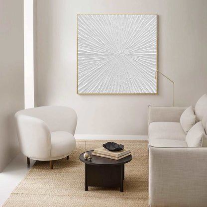 3D White Abstract Painting #ABAS80