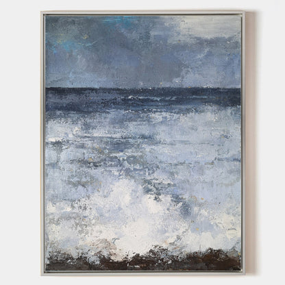 Blue Sea Abstract Painting #ABSV05