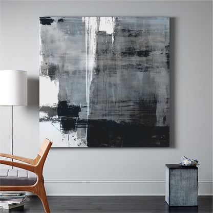 Blue Black White Abstract Painting #ABAS27