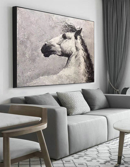 Gray Horse Abstract Art #ANH21