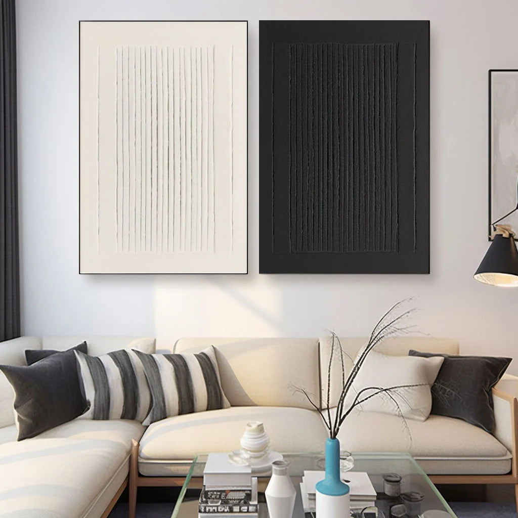 Minimalistic Balance Canvas Paintings Set of 2 #MM100