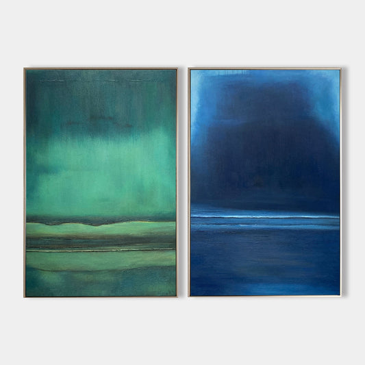 Set of 2 Abstract Art #ABAO43