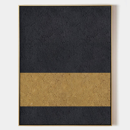 Black Gold Minimalist Painting #ABAV66