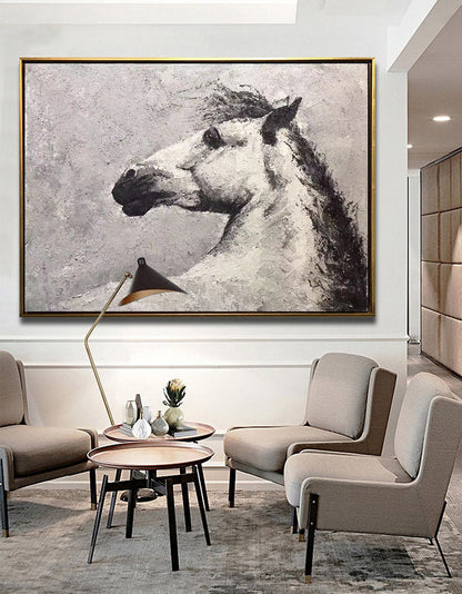 Gray Horse Abstract Art #ANH21